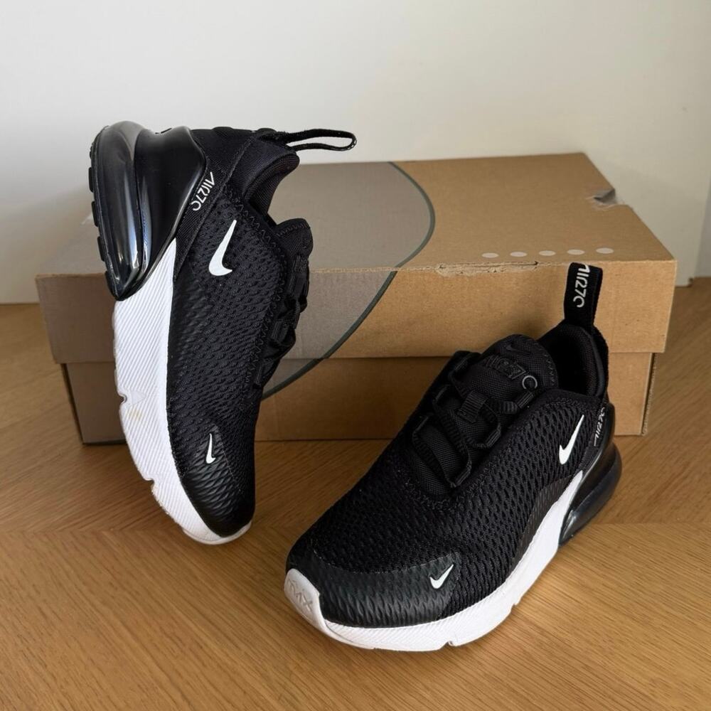 Nike Air Max 270 Black/White Toddler Sneakers- SZ 12 C